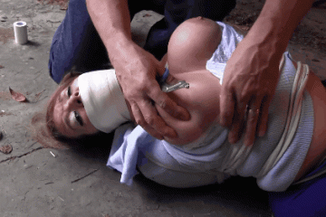 He Cut Her Bra Open And Groped Her Big Tits