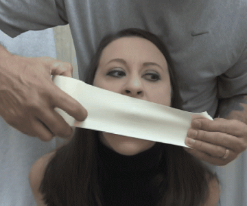 Gagging Her Big Mouth With Microfoam Tape