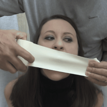Gagging Her Big Mouth With Microfoam Tape
