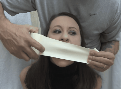 Gagging Her Big Mouth With Microfoam Tape