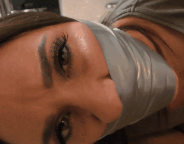 Tape Gagged Girl Annoyed To Be Misunderstood