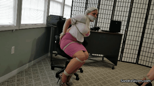 Blonde Secretary Struggles In Office Bondage