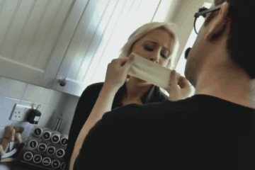 This Microfoam Tape Makes Her Lips Stand Out