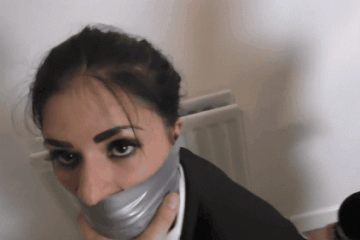 Gagged Girl Scared In Bondage