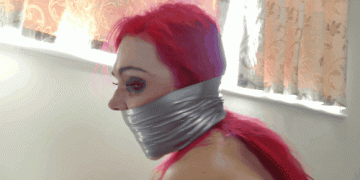 Redhead Massively Gagged With Duct Tape
