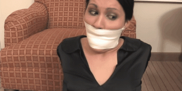Tightly Gagged Girl Tried To Be Understood With Muffled Gag Talk