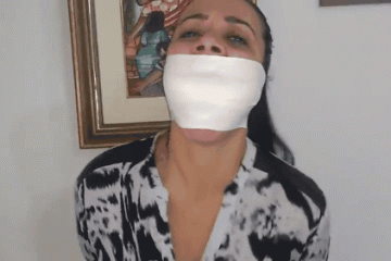 Wife Wrap Gagged With Medical Microfoam Tape
