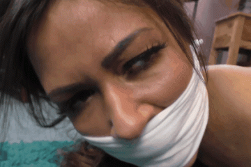 OTM Gagged Brunette Hogtied Naked In High Heels